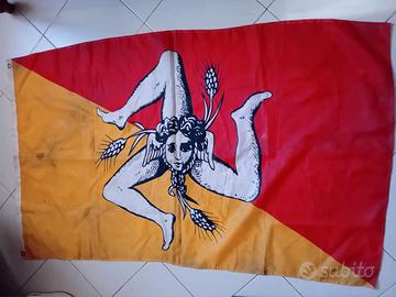 Sicilia Bandiera piccola con asta