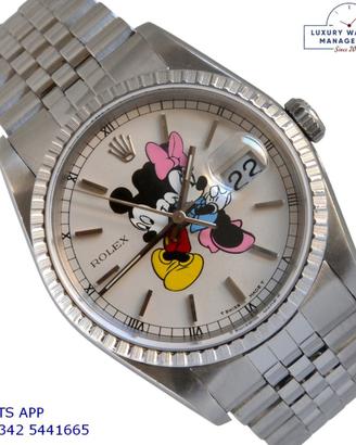 ROLEX Datejust 16220 print “Mickey and Minnie