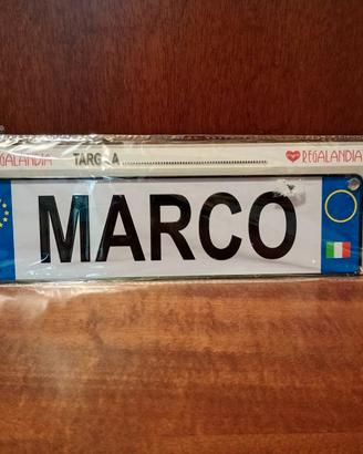Simil targa Marco simpatico presente per Marco