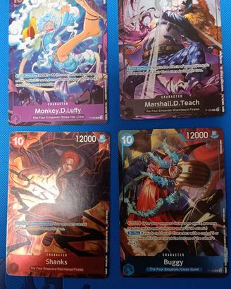 🇬🇧 SET 4 CARTE ONE PIECE - I 4 IMPERATORI P-099