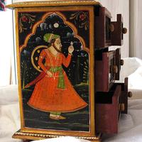 Dipinto  portagioie portaspezie Indù o Moghul