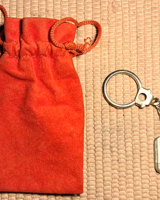 Portachiavi Argento 925 Vintage Anni '90 Nuovo