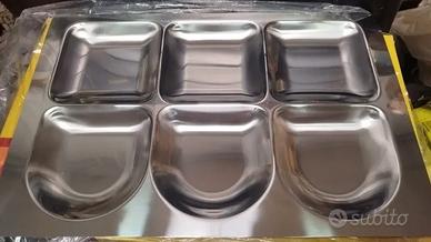 Vassoio antipastiera amc acciaio nuovo