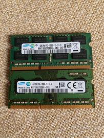 Ram Laptop 8gb (2x4gb) DDR3/DDR3L 1600Mhz Samsung