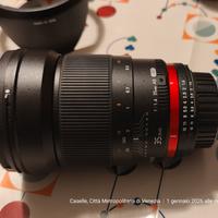 Samyang 35 mm 1,4 x Nikon (F) reflex