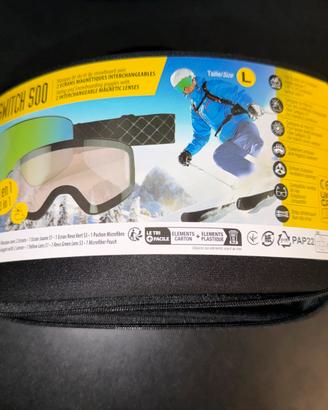 Maschera sci e snow L con 2 lenti magnetiche WEDZE