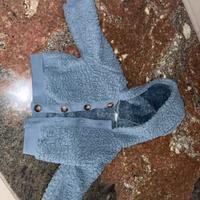 Giubbotto con cappuccio in pile neonato