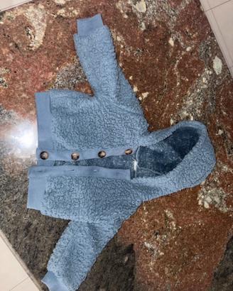 Giubbotto con cappuccio in pile neonato