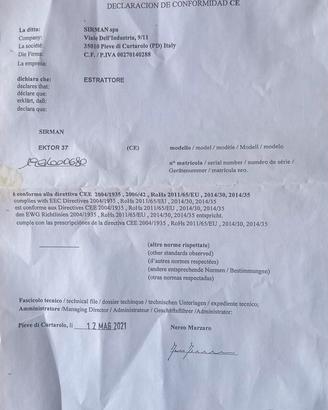 Estrattore frutta e verdura Professionale SIRMAN