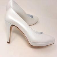 Scarpe sposa bianco perlato