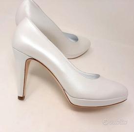 Scarpe sposa bianco perlato