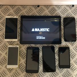 Lotto vecchi cellulari più tablet Majestic