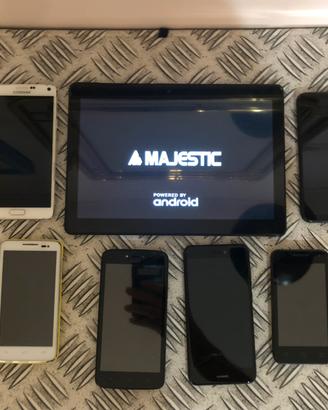 Lotto vecchi cellulari più tablet Majestic