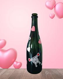 Bottiglia decorativa cuoricini