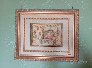 quadro con cornice in legno 