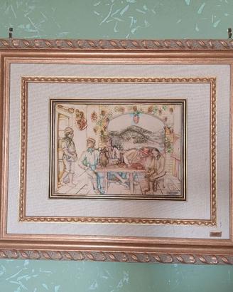 quadro con cornice in legno 