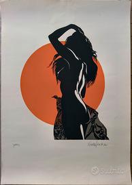 Litogragrafia firmata Kawahiro (Kawa / Hiro)