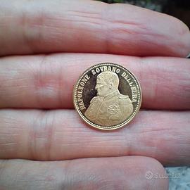 Moneta oro 750 Napoleone Elba 1815 – Medaglia