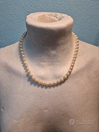 Collana di Perle Naturali con Chiusura in oro 18kt