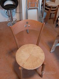 Lotto Stock di nr. 4 sedie comoda seduta paglia