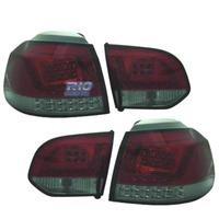 FANALI VOLKSWAGEN VW GOLF 6 08-12 LED ROSSO/CRONO 