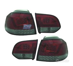 FANALI VOLKSWAGEN VW GOLF 6 08-12 LED ROSSO/CRONO 