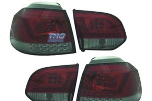 FANALI VOLKSWAGEN VW GOLF 6 08-12 LED ROSSO/CRONO 