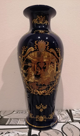 Vaso Royal Satsuma. Made In China. Blu E Oro