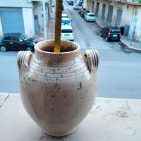 Antica lievitiera invetriata  vaso antico