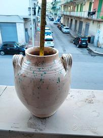 Antica lievitiera invetriata  vaso antico