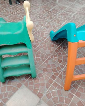 due scivoli per bambini 