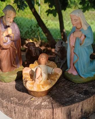 Sacra famiglia in gesso
