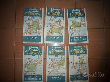 Lotto nn. 25 mappe strade d'Europa