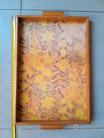 vassoio legno vintage anni 60