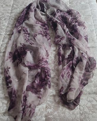 Foulard grande quadrato viola e lilla 