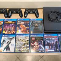 PS4 500GB+10 giochi+3 Joystick
