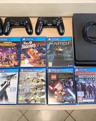 PS4 500GB+10 giochi+3 Joystick
