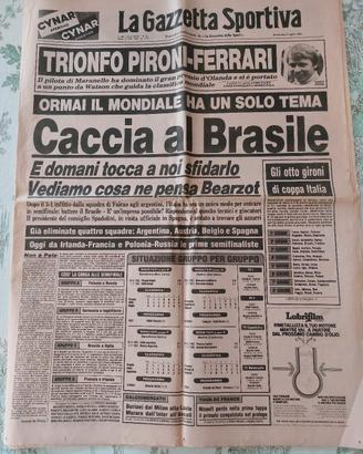 GAZZETTA DELLO SPORT  1982