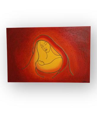 Quadro "Maternità" Moderno - Dipinto a mano 