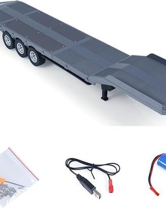 Rimorchio Huina 1502 1:18 Grigio per Camion Scania