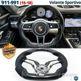 VOLANTE Sportivo Porsche 911 991 Carbonio e Pelle