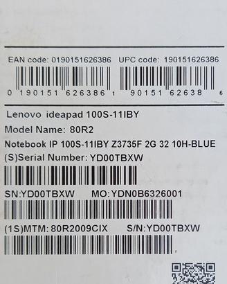 Pc Lenovo Ideapad 100S -11IBY