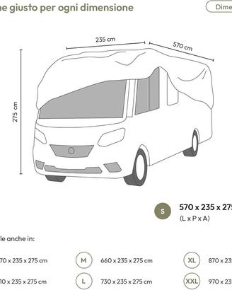 TRAVORA telo xxs per coprire camper