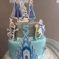 Torta finta Frozen - decorazione per compleanno