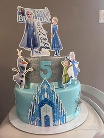 Torta finta Frozen - decorazione per compleanno