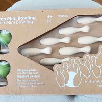 Set da mini bowling in legno, marchio Milaniwoo