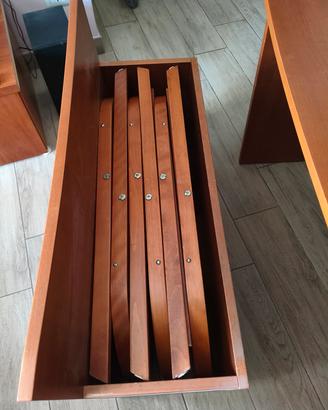 consolle tavolo + panca e 6 sedie calligaris