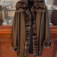 Cappotto raso/pelliccia fatto a mano