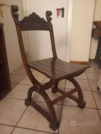 sedia in noce di fine '800