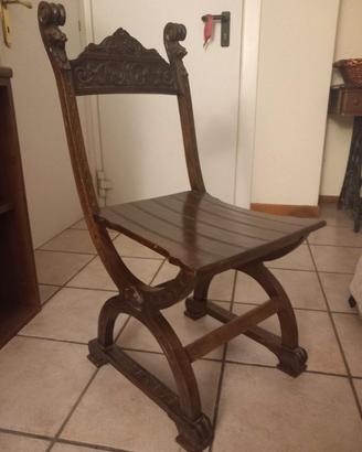 sedia in noce di fine '800